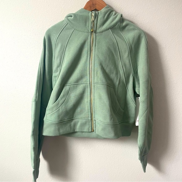 NWT Lululemon Scuba Oversized Full Zip Hoodie Palm Court/Gold Size XS/S - Picture 1 of 8